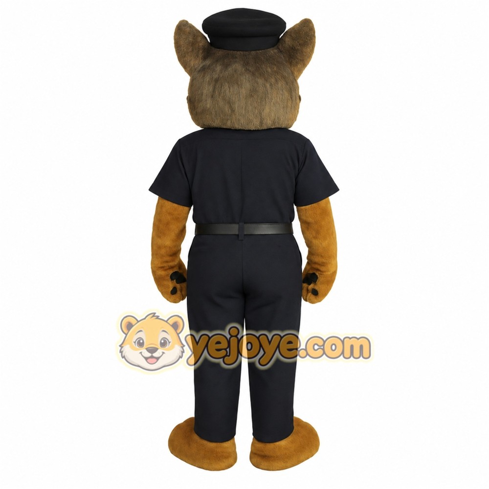 Brown Black Police Dog Mascot Costume Brown Black Police Dog Mascot Costume