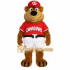 Brown Red White Baseball Bear Mascot Costume Brown Red White Baseball Bear Mascot Costume