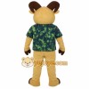 Tan Brown Ram With Green Shirt Mascot Costume Tan Brown Ram With Green Shirt Mascot Costume