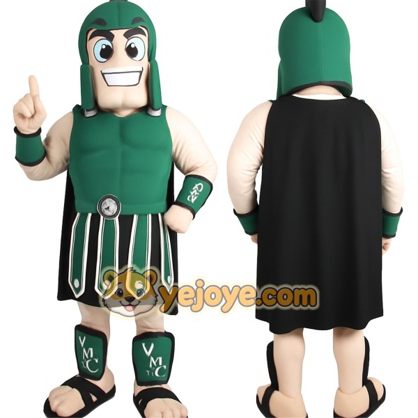 Green Black Roman Gladiator Mascot Costume