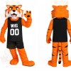Orange Black Athletic Tiger Mascot Costume