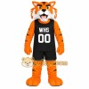 Orange Black Athletic Tiger Mascot Costume