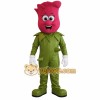 Pink Green Rose Flower Mascot Costume Pink Green Rose Flower Mascot Costume