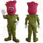 Pink Green Rose Flower Mascot Costume