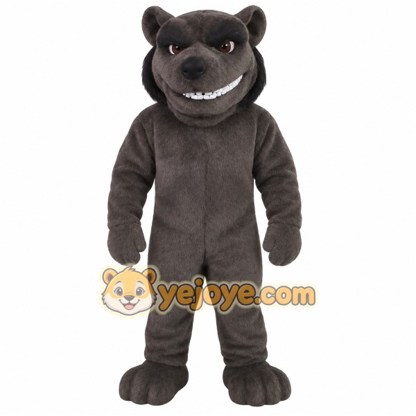 Gray Black Dog Mascot Costume
