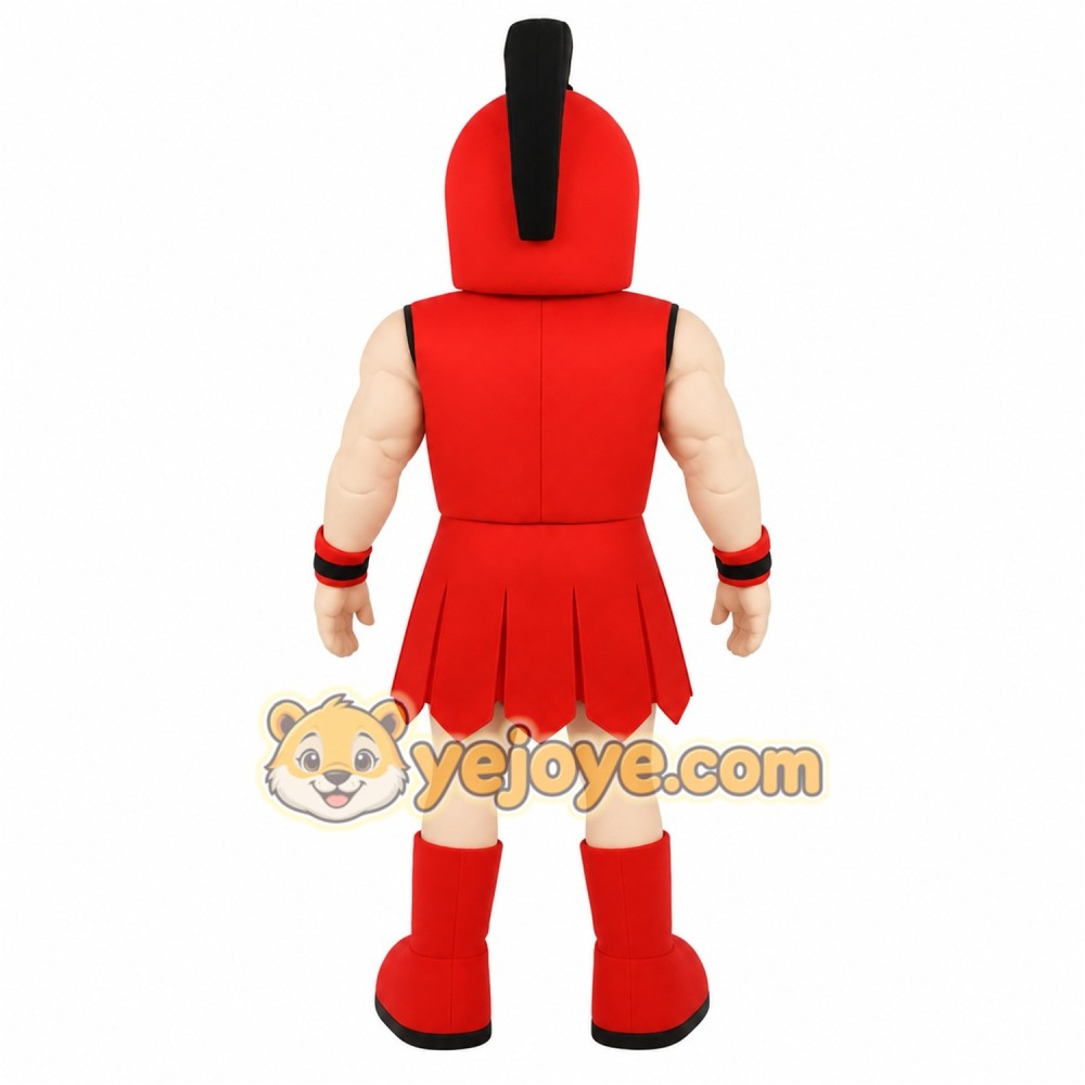 Red Black Spartan Warrior Mascot Costume Red Black Spartan Warrior Mascot Costume