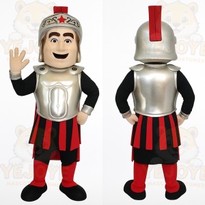 Silver Red Roman Soldier Mascot Costume