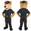 Tan Navy Red Police Officer Dog Mascot Costume