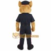 Tan Navy Red Police Officer Dog Mascot Costume Tan Navy Red Police Officer Dog Mascot Costume