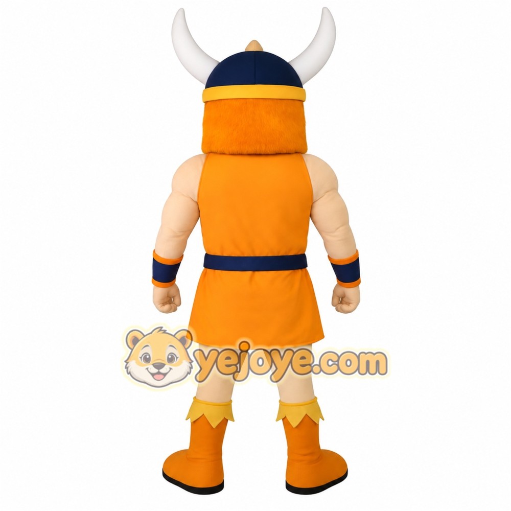 Orange Navy Viking Mascot Costume