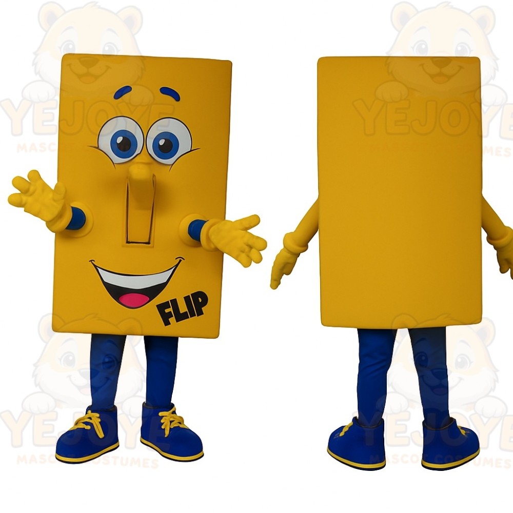 Yellow Blue Light Switch Mascot Costume