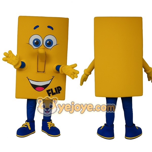Yellow Blue Light Switch Mascot Costume