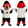 Red Black White Sport Dog Mascot Costume