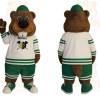 Brown Green Beaver Mascot Costume