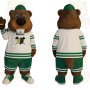 Brown Green Beaver Mascot Costume