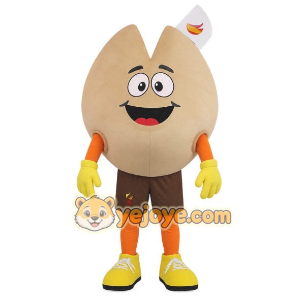 Beige Yellow Pistachio Nut Mascot Costume