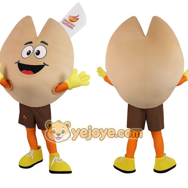 Beige Yellow Pistachio Nut Mascot Costume