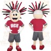 Red Gray Spiky Hair Boy Mascot Costume