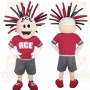 Red Gray Spiky Hair Boy Mascot Costume