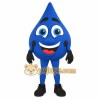 Blue Smiling Water Droplet Mascot Costume Blue Smiling Water Droplet Mascot Costume