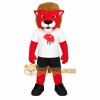 Red Brown White Black Lion Mascot Costume Red Brown White Black Lion Mascot Costume