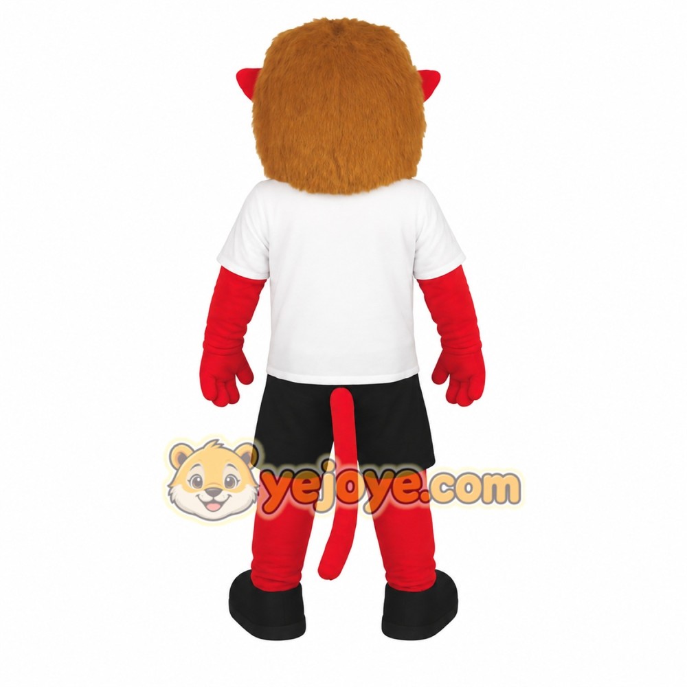 Red Brown White Black Lion Mascot Costume Red Brown White Black Lion Mascot Costume