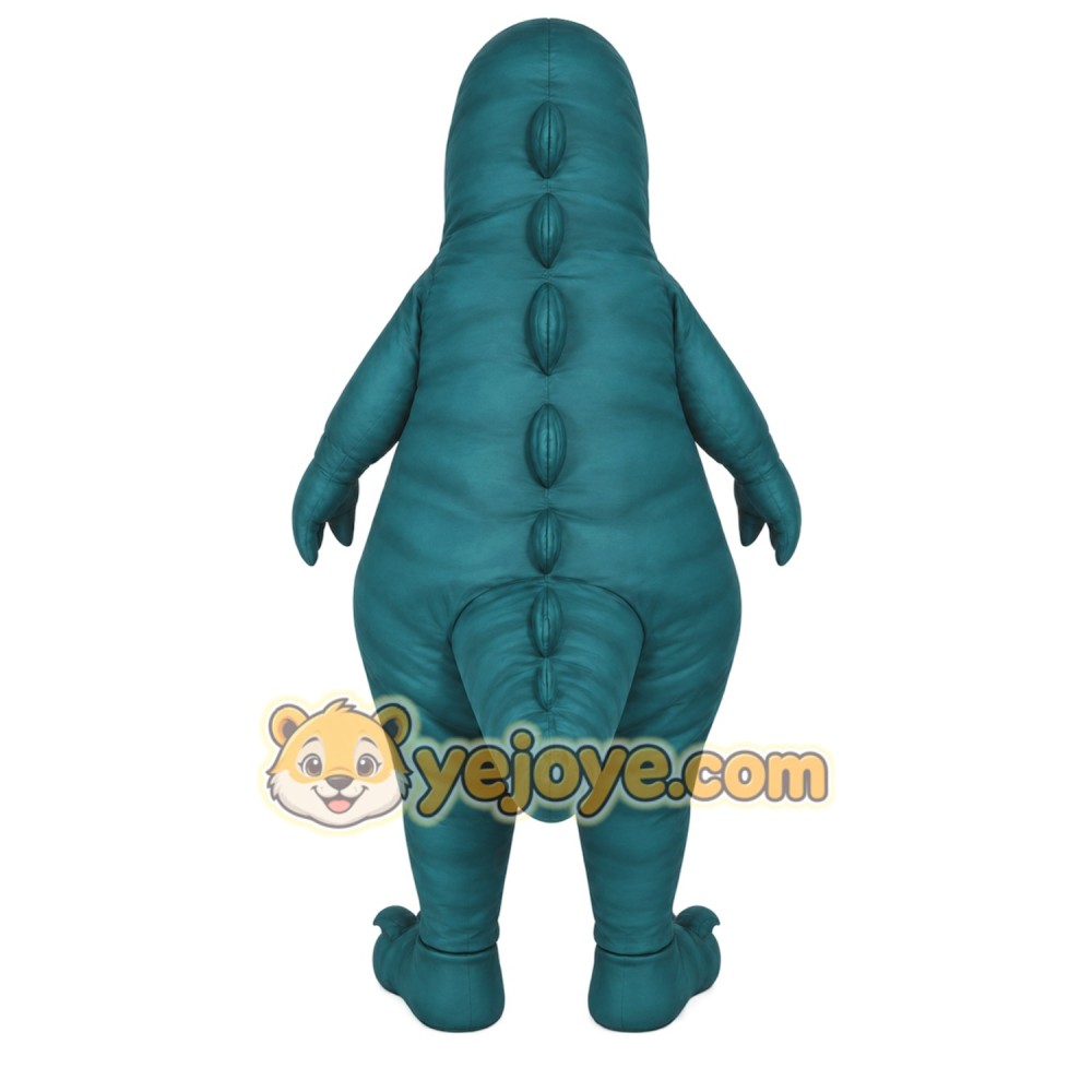 Teal Beige T Rex Dinosaur Mascot Costume