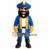 Blue Yellow Bearded Pirate Mascot Costume