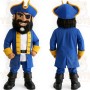 Blue Yellow Bearded Pirate Mascot Costume