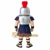 Silver Navy Red Gladiator Mascot Costume Silver Navy Red Gladiator Mascot Costume