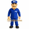 Blue Uniform Worker Man Mascot Costume Blue Uniform Worker Man Mascot Costume