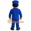 Blue Uniform Worker Man Mascot Costume Blue Uniform Worker Man Mascot Costume