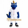 Blue White Baseball Dragon Mascot Costume Blue White Baseball Dragon Mascot Costume