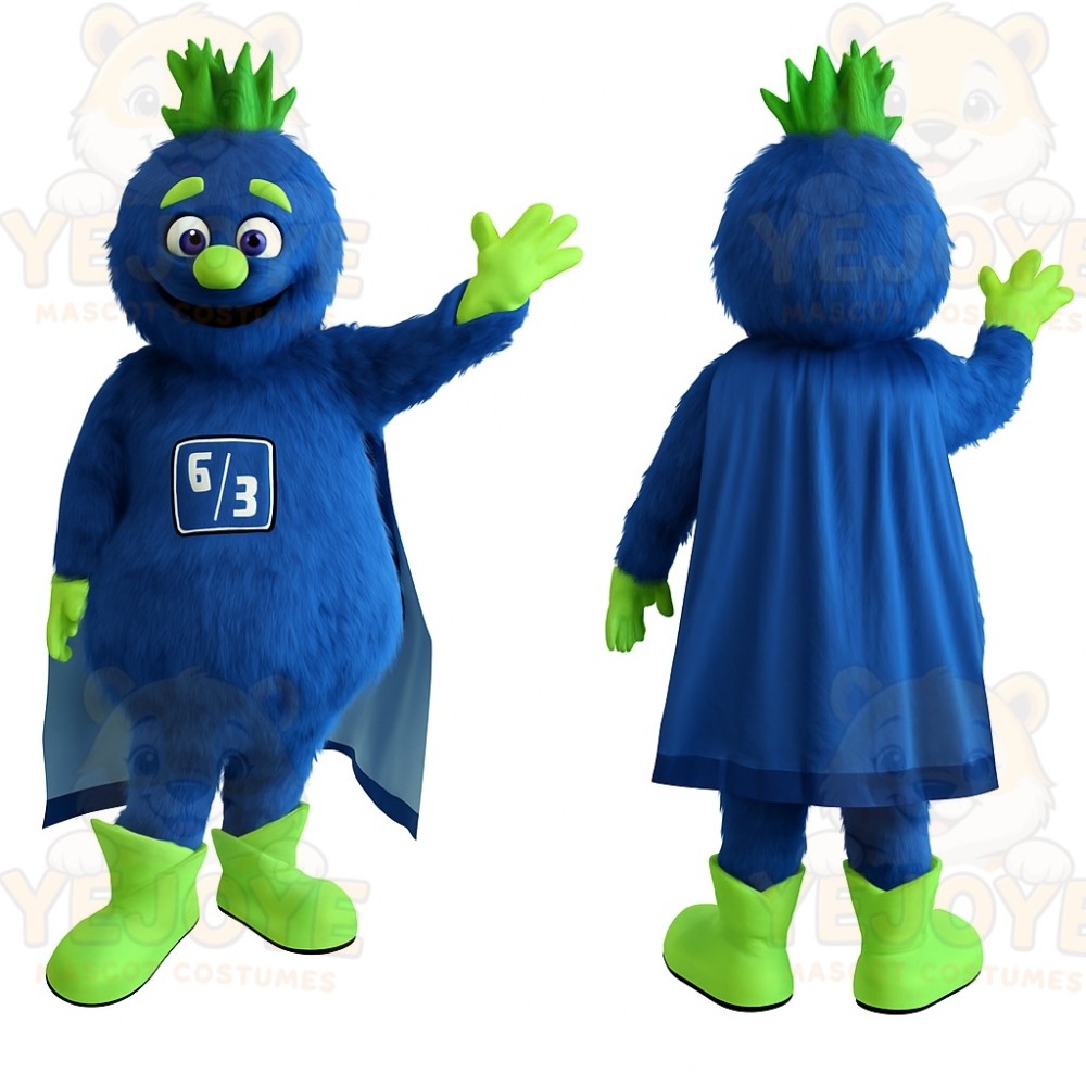 Blue Green Superhero Monster Mascot Costume