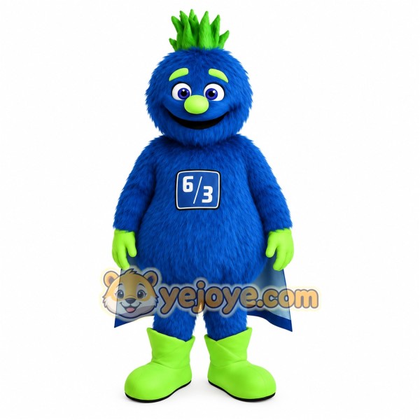 Blue Green Superhero Monster Mascot Costume