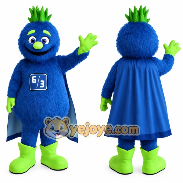 Blue Green Superhero Monster Mascot Costume