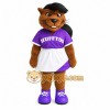 Brown Purple Cheerleader Otter Mascot Costume Brown Purple Cheerleader Otter Mascot Costume