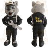 Gray Black Mechanic Mouse Mascot Costume