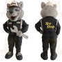 Gray Black Mechanic Mouse Mascot Costume