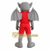 Gray Red Winged Gargoyle Mascot Costume