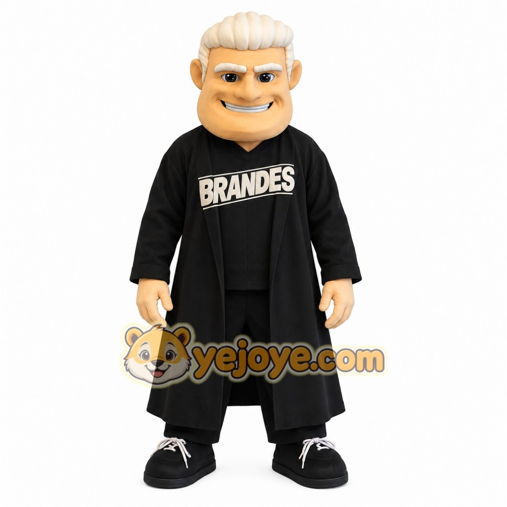 Black White Brown Judge Mascot Costume Black White Brown Judge Mascot Costume