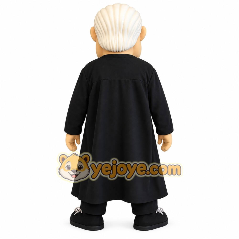 Black White Brown Judge Mascot Costume Black White Brown Judge Mascot Costume