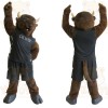 Brown Black Bison Mascot Costume