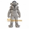 Gray Black Bulldog Mascot Costume Gray Black Bulldog Mascot Costume