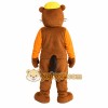 Brown Yellow Orange Beaver Mascot Costume