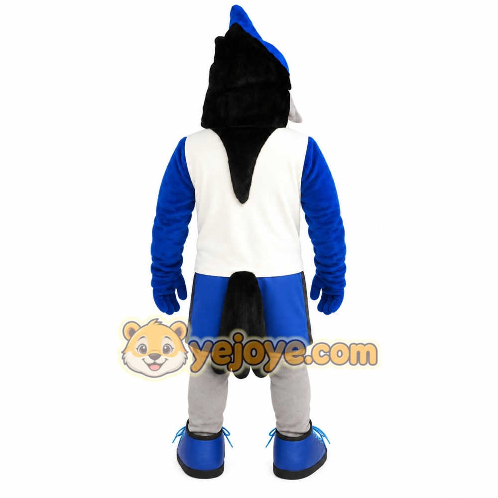 Blue White Black Blue Jay Mascot Costume Blue White Black Blue Jay Mascot Costume