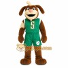 Brown Green Basketball Dog Mascot Costume