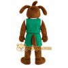 Brown Green Basketball Dog Mascot Costume