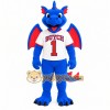 Blue Red Dragon Mascot Costume Blue Red Dragon Mascot Costume