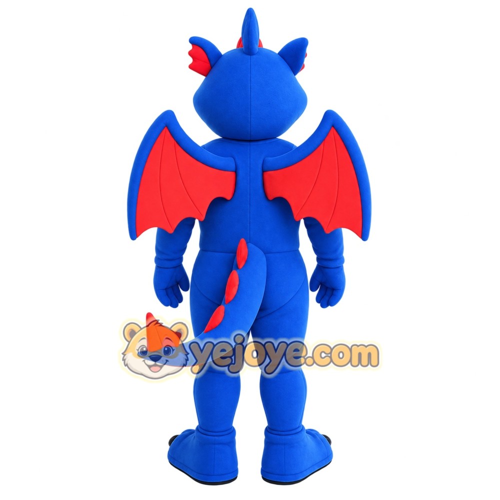 Blue Red Dragon Mascot Costume Blue Red Dragon Mascot Costume
